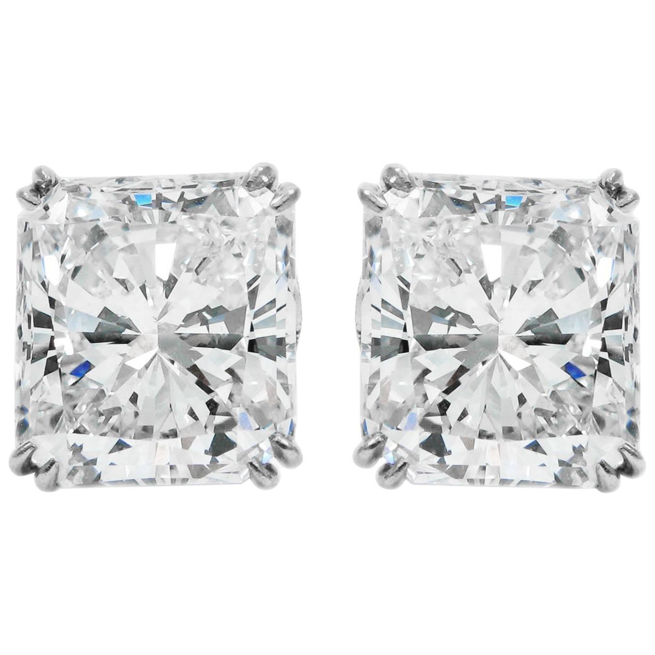 Lab Grown Diamonds Radiant Cut Stud Earrings Fine 14kt Gold – Setra New York